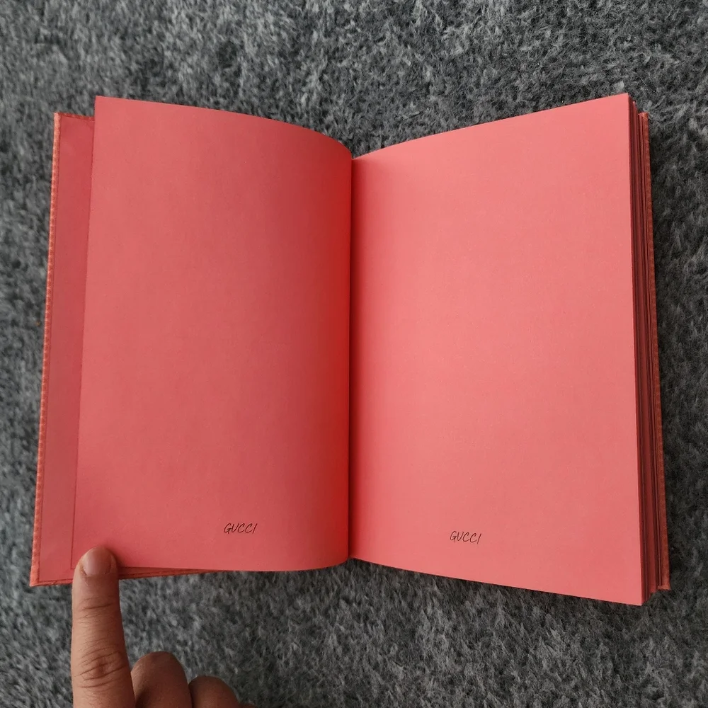Gucci Notebook Bag Design Journal Diary Stationery Blank Pages Pink Orange